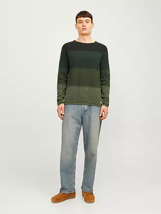JACK & JONES | Pullover "JJEHILL" | dunkelgrün